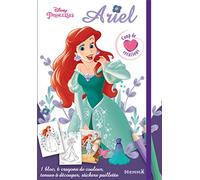 Disney Princesses Ariel Coup de coeur créations: Avec un bloc, 6 crayons de couleur, des tenues à découper, des stickers pailletés