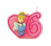 Disney Princesses Birthday Candle Number 6