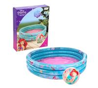 Disney Princesses Inflatable Pool, Ariel Sebastian Flounder Children's Pool, Round Multicolor, 100 CM
