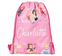 Disney Princesses Personalised Name Drawstring Bag for Kids School