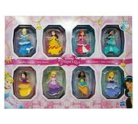 Disney Princesses Sparkling Styles Small Doll Set of 8 Featuring Royal Clips
