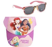 Disney Princesses Sunglasses & Baseball Cap Set for Kids - Adjustable Summer Sun Hat UV400 Kids Holiday Travel Essentials