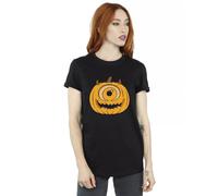 Disney Pumpkin Cotton Boyfriend Halloween T-Shirt In Black Black XL