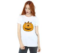 Disney Pumpkin Cotton Boyfriend Halloween T-Shirt In White White M
