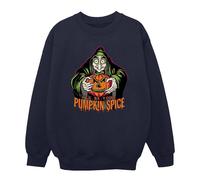 Pumpkin Spice Evil Queen Villains Sweatshirt Disney Navy L