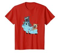 Disney Puppy Dog Pals Bingo Rolly A.R.F. T-Shirt T-Shirt, Youth, Red, Medium