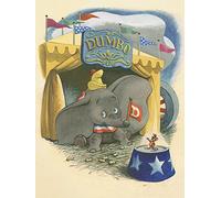 Disney Pyramid International Watercolour Dumbo Canvas Print, Multi-Colour, 60 x 80 x 1.3 cm