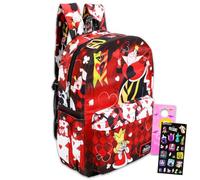 Disney Queen of Hearts Backpack for Women - Bundle with 17" Alice in Wonderland Backpack with Adjustable Shoulder Straps Plus Stickers for Teens, Girls | Queen of Hearts Bag for Women