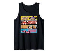Disney Racing Mickey Daisy Minnie & Goofy Race Car Drivers Tank Top