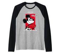 Disney Racing Mickey Mouse Legendary Race Driver Turbo Troop Raglan Baseball Tee