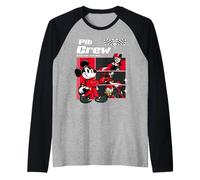 Disney Racing "Pit Crew" Mickey Minnie Daisy & Goofy Racers Raglan Baseball Tee