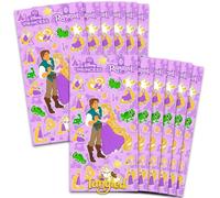 Disney Rapunzel Party Favors for Girls & Boys Bundle - 12 Pack Tangled Sticker Sheets for Kids Birthday Party Goodie Bags | Rapunzel Party Supplies
