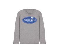 Disney Ratatouille Main Logo Long Sleeve T Shirt, Athletic Heather In Grey Grey