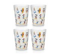 Disney Reusable Plastic Cups - 4 Pack 16 oz Plastic Drinking Glasses with Mickey, Stitch, Pooh, or Disney100 Designs - BPA-Free, Stackable, Top Rack Dishwasher Safe Tumblers for Water, Juice & More