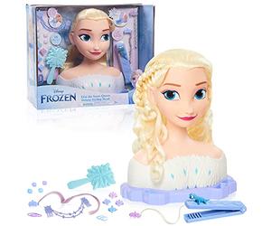 Disney’s Frozen 2 Deluxe Elsa the Snow Queen Styling Head, 17-pieces, Pretend Play, Kids Toy for Ages 3 and Up