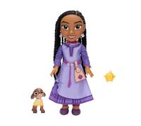 Disney’s Wish Asha Feature Singing Doll 14" / 35 cm Tall Doll With Hand Braided Hair, Removable Dress, Shoes, Star and Valentino Friends and Fashion Accessories for Girls Aged 3+