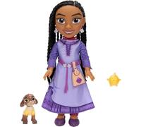 Disney’s Wish Asha Feature Singing Doll 14" / 35 cm Tall Doll With Hand Braided Hair, Removable Dress, Shoes, Star and Valentino Friends and Fashion Accessories for Girls Aged 3+