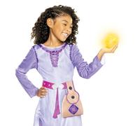 Disney’s Wish Interactive Light Up and Sound Role Play Star with Included Storytelling Accessories with Asha’s Wearable Fashion Satchel Playset Inspired by the Wish Movie, Yellow