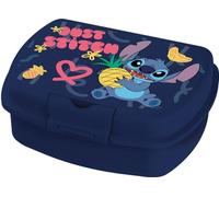 Disney Sandwich Box Kids Plastic Stitch Box BPA Free with Safety Lock Washable Reusable Not Microwave and Dishwasher Safe