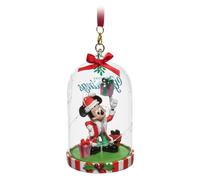 Disney Santa Mickey Mouse Glass Dome Sketchbook Ornament