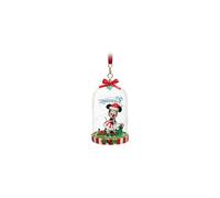 Disney Santa Minnie Mouse Glass Dome Sketchbook Ornament