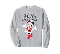 Disney Santa Minnie Mouse Hello Christmas Holiday Sweatshirt