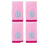Disney Set of 4 Frozen Olaf 11x18 Hand Towels, Pink