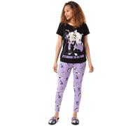 Disney Short Sleeve Long Leg Pyjama Set (Adult Black) Black L