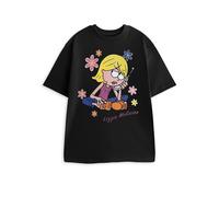 Disney Lizzie McGuire Womens Black Short Sleeved T-Shirt | Crew Neck Graphic Tee | Casual Wear Merch - Large