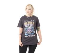 Disney Villains Women's Grey Short-Sleeved T-Shirt | Ursula Graphic Tee | Evil Queen Maleficent Cruella De Vil Gift | Women's Apparel for Fans of Classic Villains