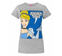 Disney Grey Cinderella Short Sleeved T-Shirt Womens