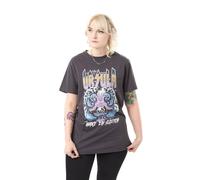 Disney Villains Women's Grey Short-Sleeved T-Shirt | Ursula Graphic Tee | Evil Queen Maleficent Cruella De Vil Gift | Women's Apparel for Fans of Classic Villains