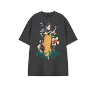 Disney Snow White Women's Dark Grey Short Sleeve Graphic Tee | Classic Snow White and The Seven Dwarfs T-Shirt | Casual Wear Top Movie Merchandise - XX-Large
