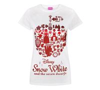 Disney Short Sleeved T-Shirt | Womens White | Official Merch