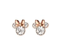 Disney Jewellery Disney Minnie Mouse Sterling Silver Rose Gold Tone CZ Stud Earrings 0.9cm