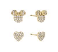Disney Women's S901070CZWL-PH Minnie Pair Of Earrings in Gold Disney Gold One Size