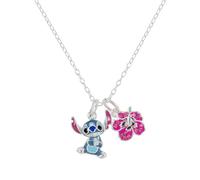 Disney Silver Lilo And Stitch CZ Necklace - F67114