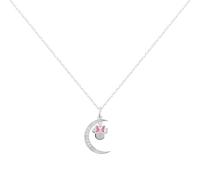 Disney Silver Mickey and Minnie Moon Necklace - F67146