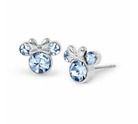 Disney Silver Plated Blue Stone Minnie Mouse Stud Earrings