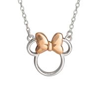 Disney Jewellery Disney Minnie Mouse Sterling Silver Two Tone Open Necklace 1.4cm, 16"
