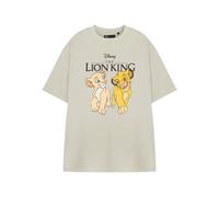 Disney Women's Simba & Nala The Lion King Short Sleeved T-Shirt | Oatmeal | Officially Licensed Merch in Beige | Size: XL Disney Beige XL