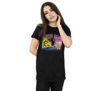 Disney Sleeping Beauty And Maleficent Cotton Boyfriend T-Shirt In Black Black
