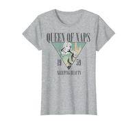 Disney Sleeping Beauty Aurora Queen Of Naps T-Shirt, Women, Heather Grey, Small