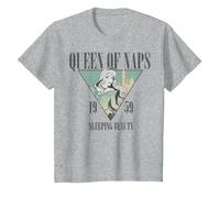Disney Sleeping Beauty Aurora Queen Of Naps T-Shirt, Youth, Heather Grey, X-Small