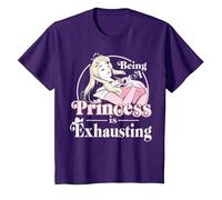 Disney Sleeping Beauty Being A Princess Is Exhausting T-Shirt, Youth, Purple, Small