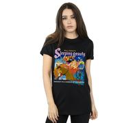 Disney Womens/Ladies Sleeping Beauty Collage Poster Cotton Boyfriend T-Shirt - Black - M - Black