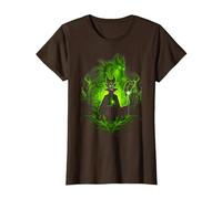 Disney Sleeping Beauty Dark Detailed Maleficent Tee T-Shirt, Women, Brown, 3X-Large