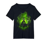 Disney Sleeping Beauty Dark Detailed Maleficent Tee T-Shirt, Women's Plus, Black, 2X