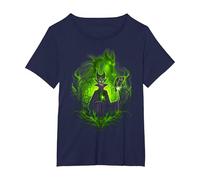 Disney Sleeping Beauty Dark Detailed Maleficent Tee T-Shirt, Women's Plus, Navy Blue, 4X
