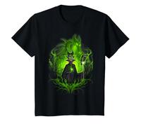 Disney Sleeping Beauty Dark Detailed Maleficent Tee T-Shirt, Youth, Black, Medium
